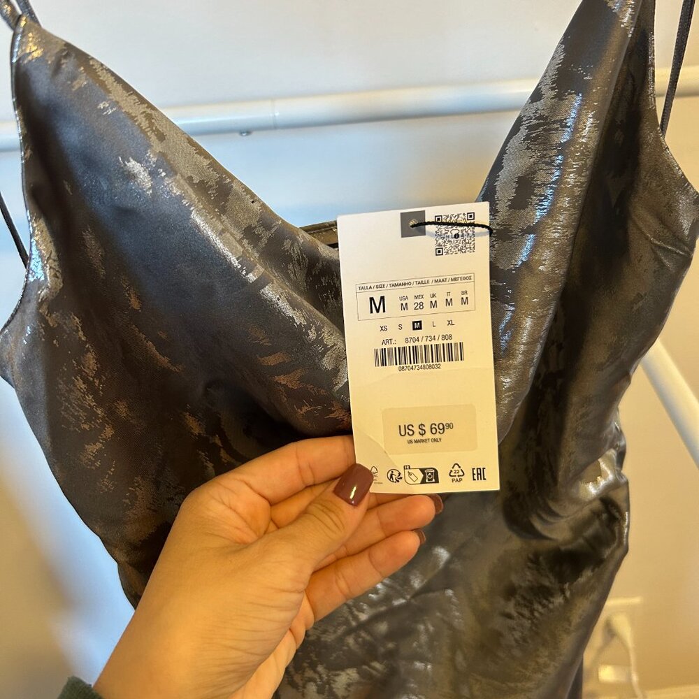 Zara Silver Dress - Picture 2 of 4